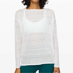 Lululemon White Back in Action Size 4